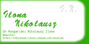 ilona nikolausz business card